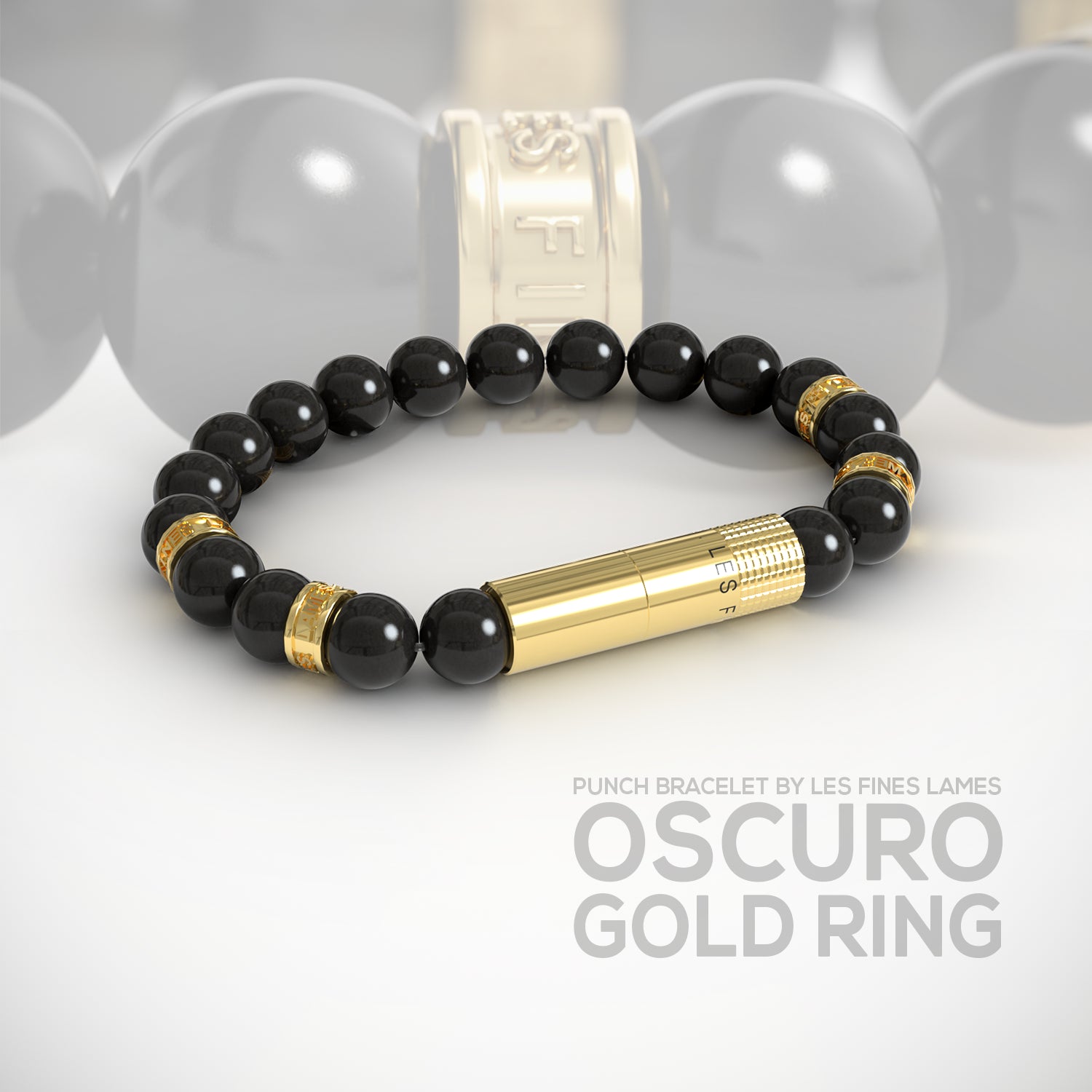 les-fines-lames-punch-bracelet-oscuro-gold-zigarrenschneider image 6