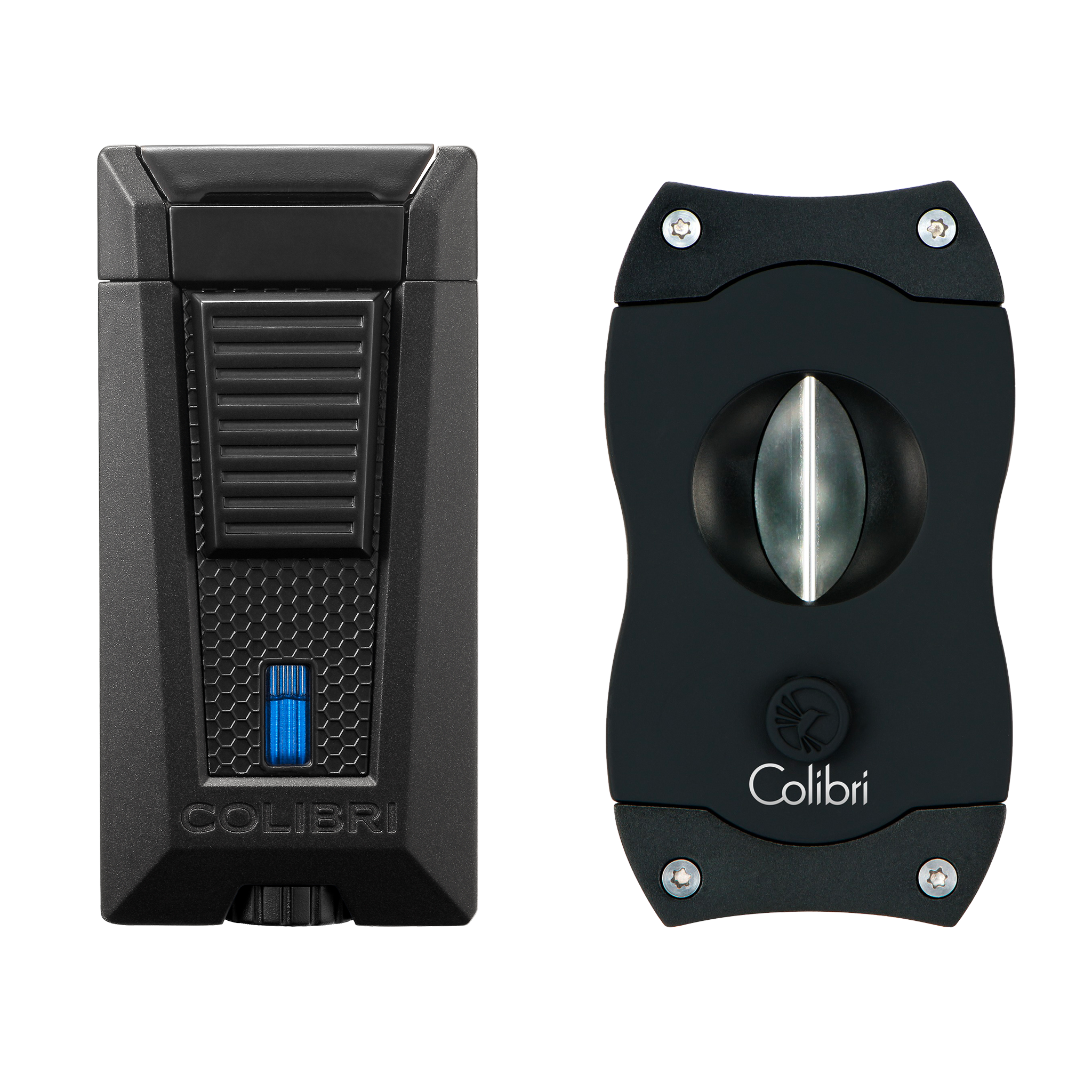 colibri-stealth-zigarrenfeuerzeug-set-schwarz-mit-v-cut image 1
