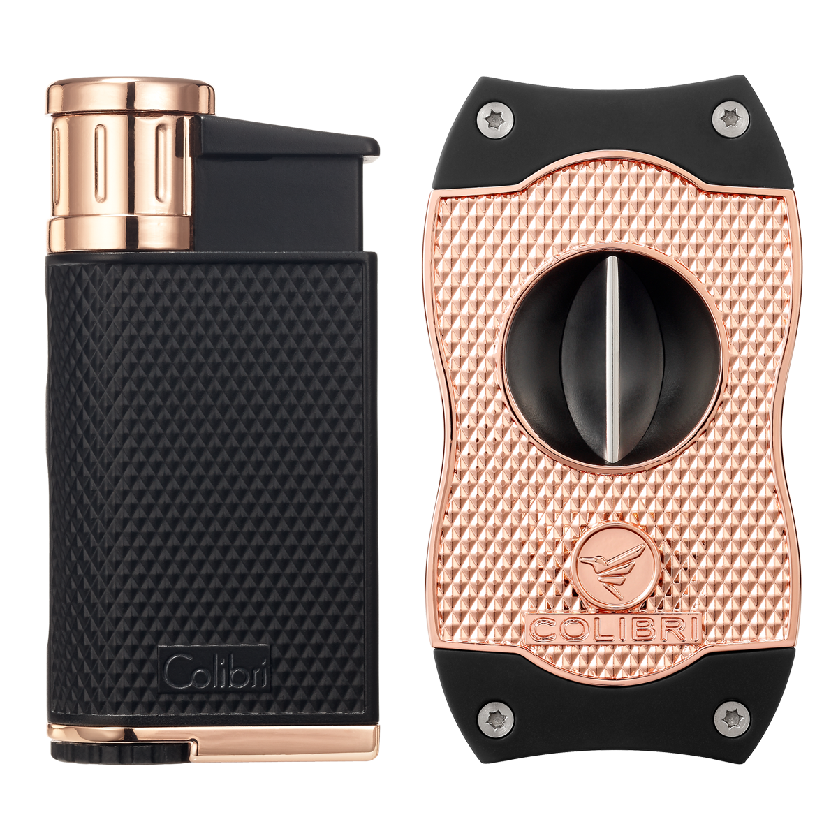 colibri-evo-zigarren-feuerzeug-set-schwarz-diamond-v-cut image 5