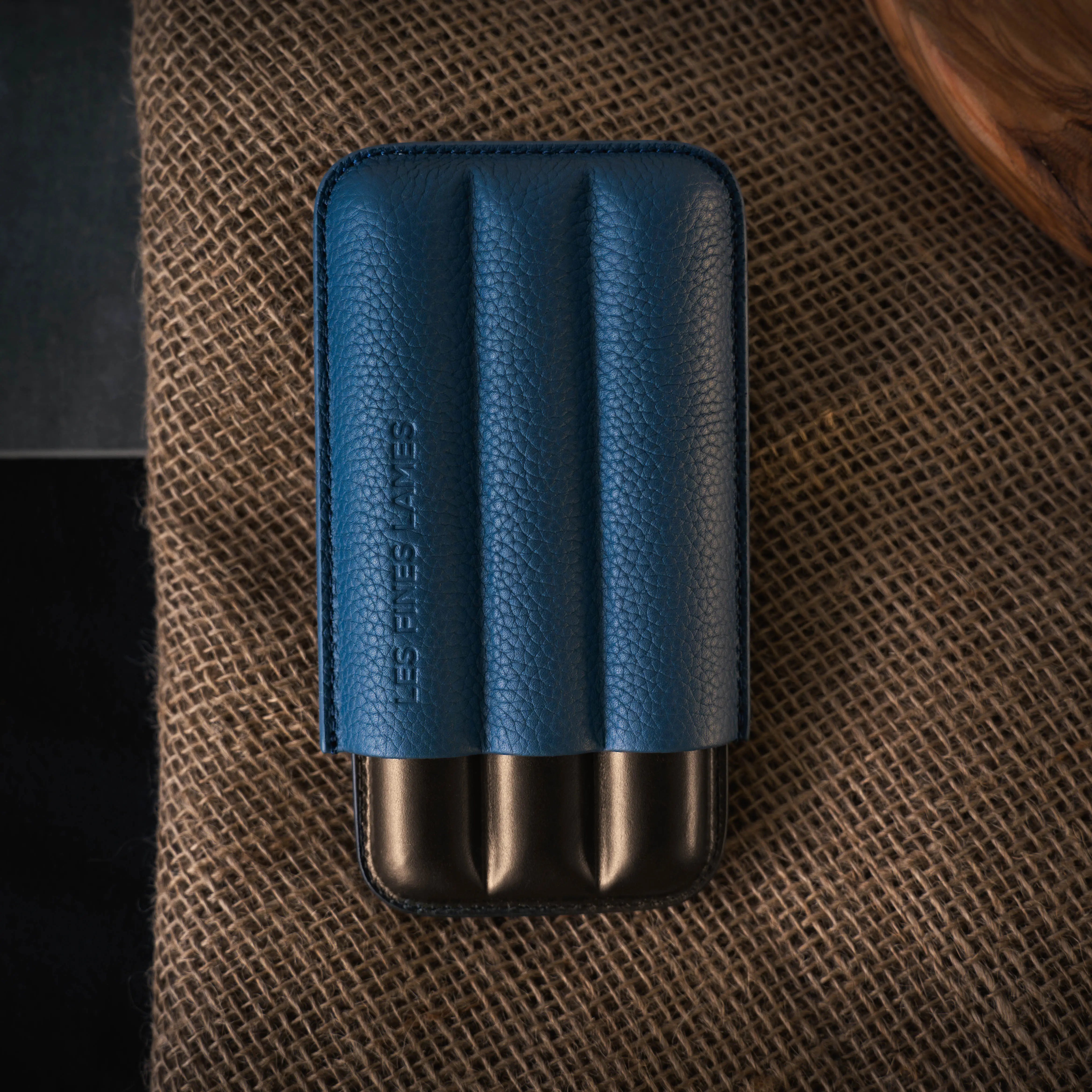 les-fines-lames-trio-zigarrenetui-blau-leder-3er image 3
