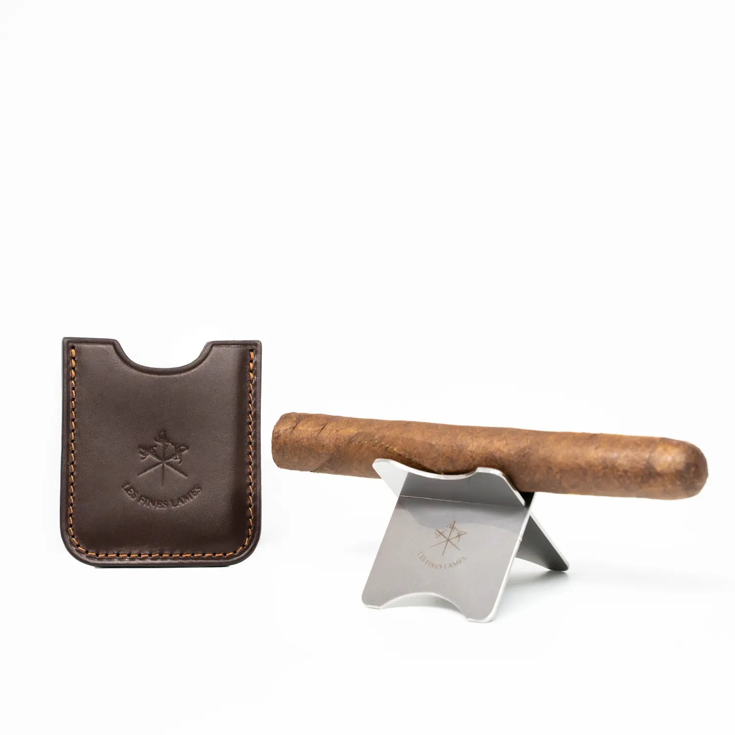 les-fines-lames-cigar-stand-zigarrenst-nder-braun-leder image 2