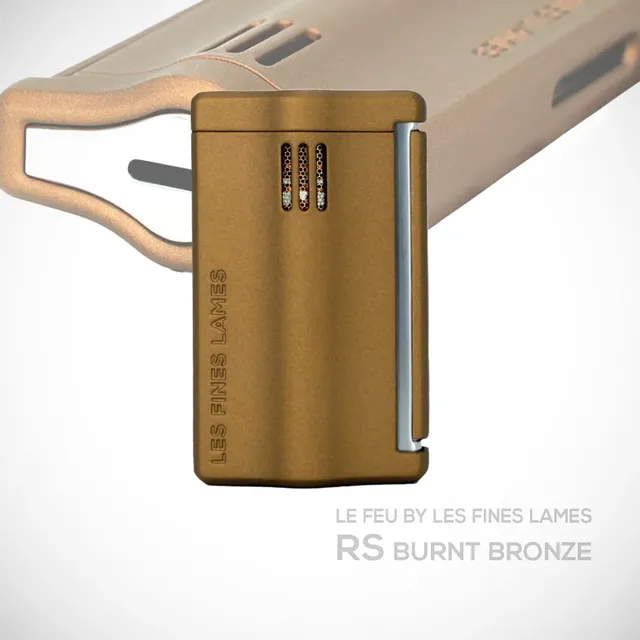 les-fines-lames-le-feu-rs-zigarrenfeuerzeug-burnt-bronze-flachflamme image 1