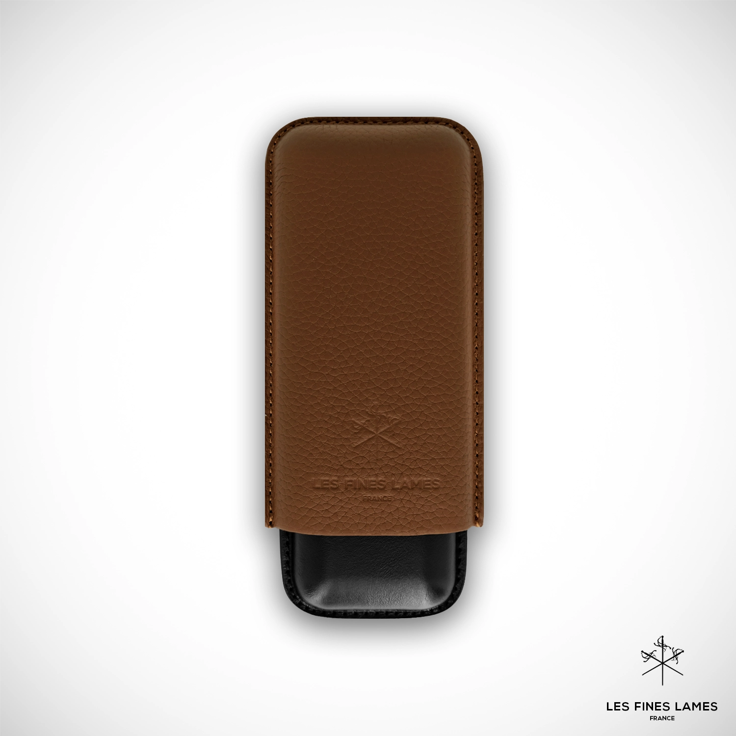 les-fines-lames-cigar-case-duo-zigarrenetui-braun-f-r-2-zigarren image 2