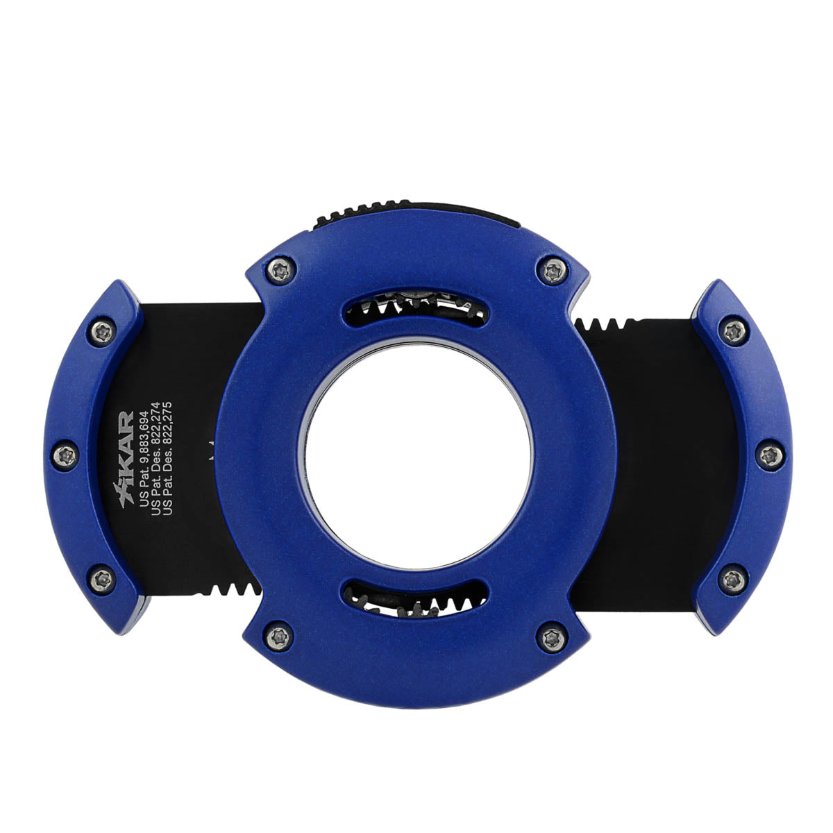 xikar-xo-colors-zigarrenschneider-rund-blau-black-blade-64er image 2