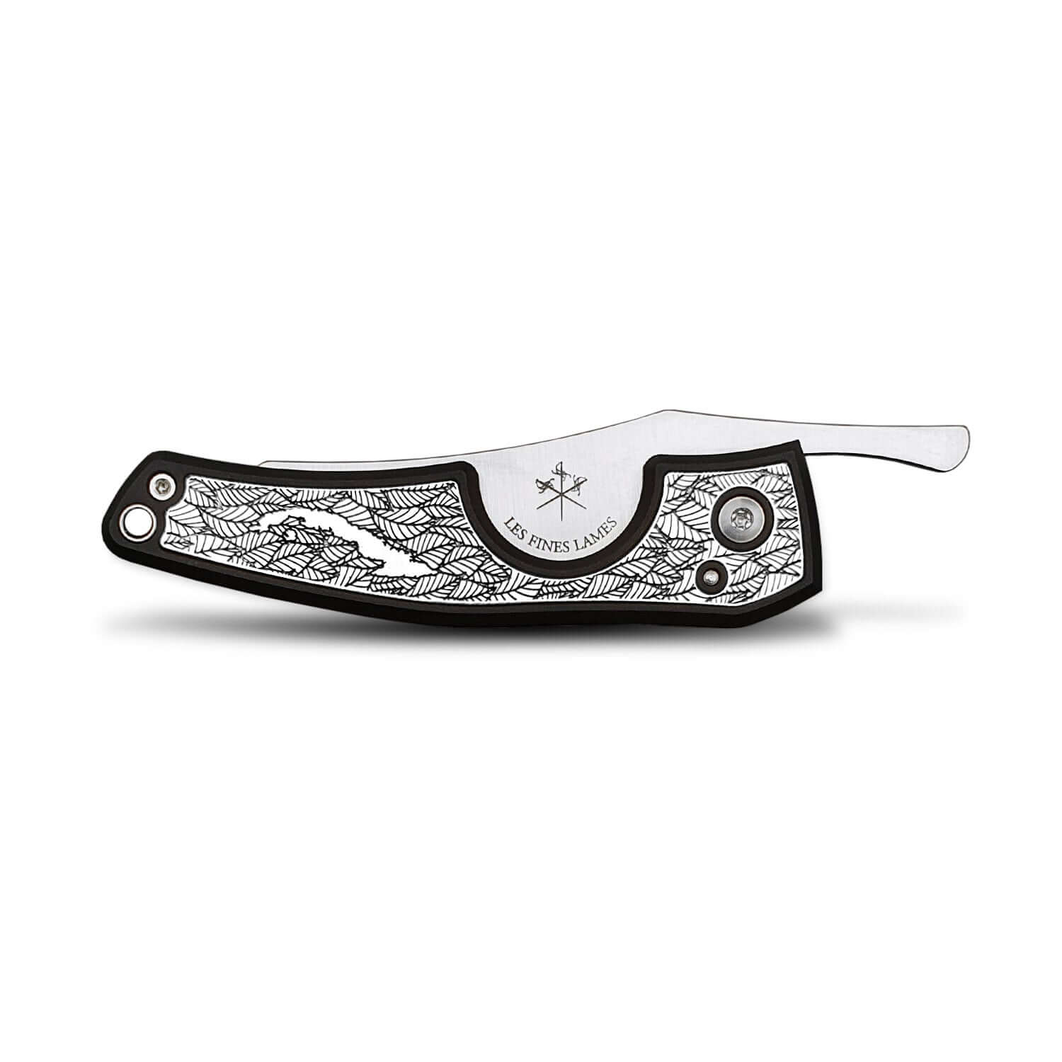 les-fines-lames-le-petit-silver-leaves-ii-zigarrenmesser-edelstahl image 2