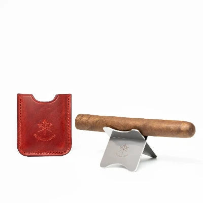 les-fines-lames-cigar-stand-zigarrenst-nder-cherry-red-leder-etui image 2