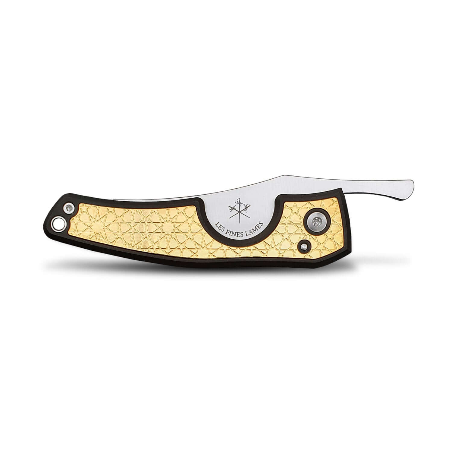 les-fines-lames-le-petit-zigarrenmesser-gold-arabesque-schwarz-gold image 2