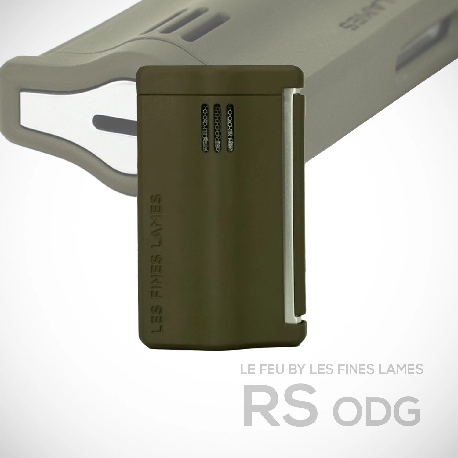 les-fines-lames-le-feu-rs-zigarrenfeuerzeug-od-green-flachflamme image 1