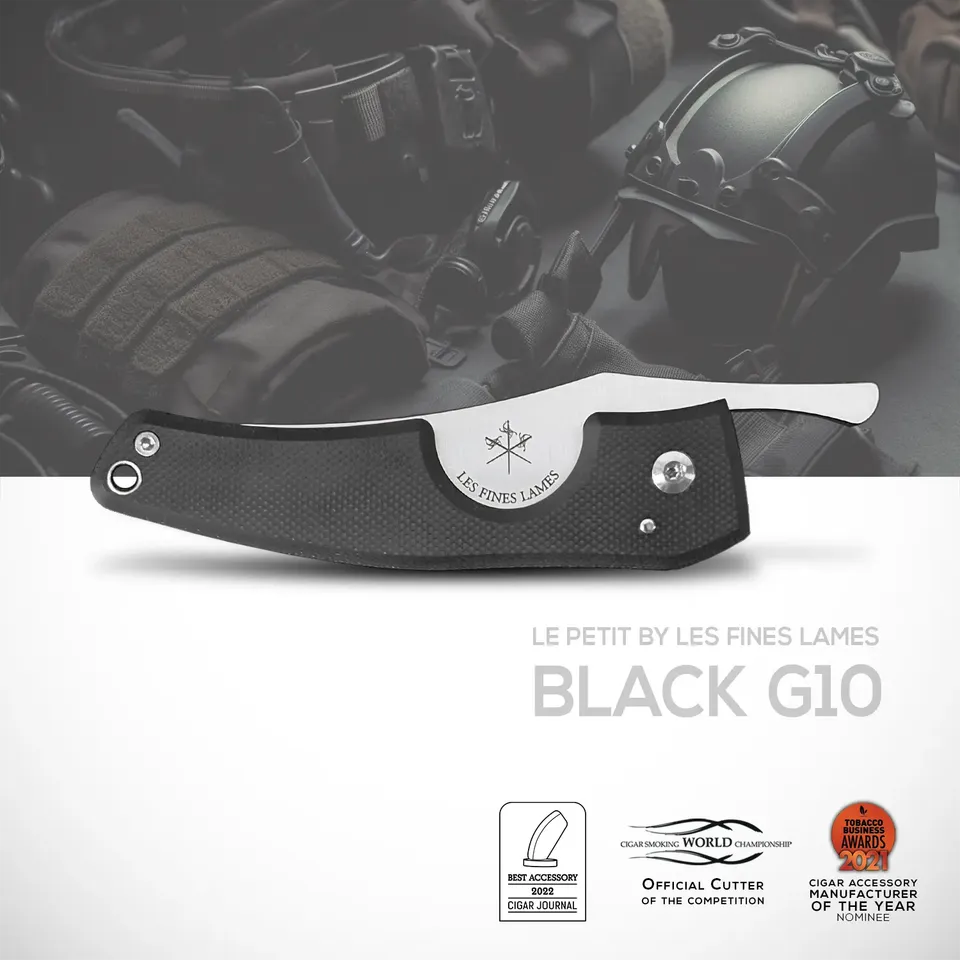 les-fines-lames-le-petit-zigarrenmesser-black-g10-edelstahl image 1
