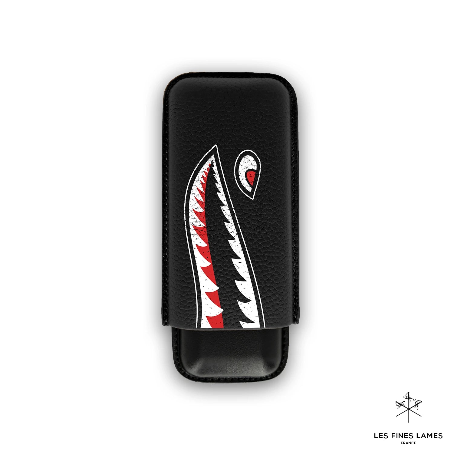 les-fines-lames-cigar-case-duo-zigarrenetui-flying-tigers-schwarz-leder image 5