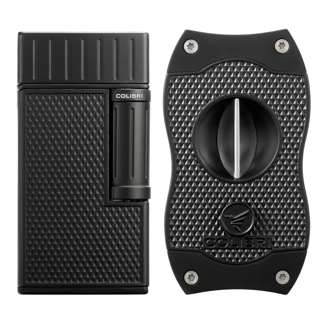 colibri-julius-zigarrenfeuerzeug-v-cutter-set-schwarz-soft-flame image 1