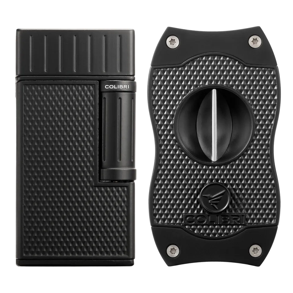 colibri-julius-zigarrenfeuerzeug-v-cutter-set-schwarz-soft-flame image 1