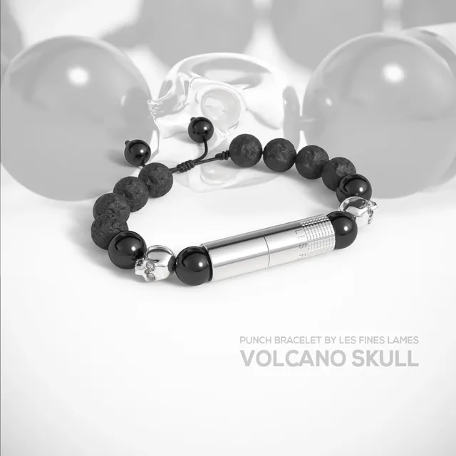 les-fines-lames-punch-bracelet-zigarrenpunch-volcano-skull image 1