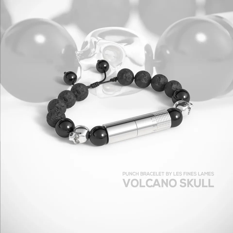 les-fines-lames-punch-bracelet-zigarrenpunch-volcano-skull image 1