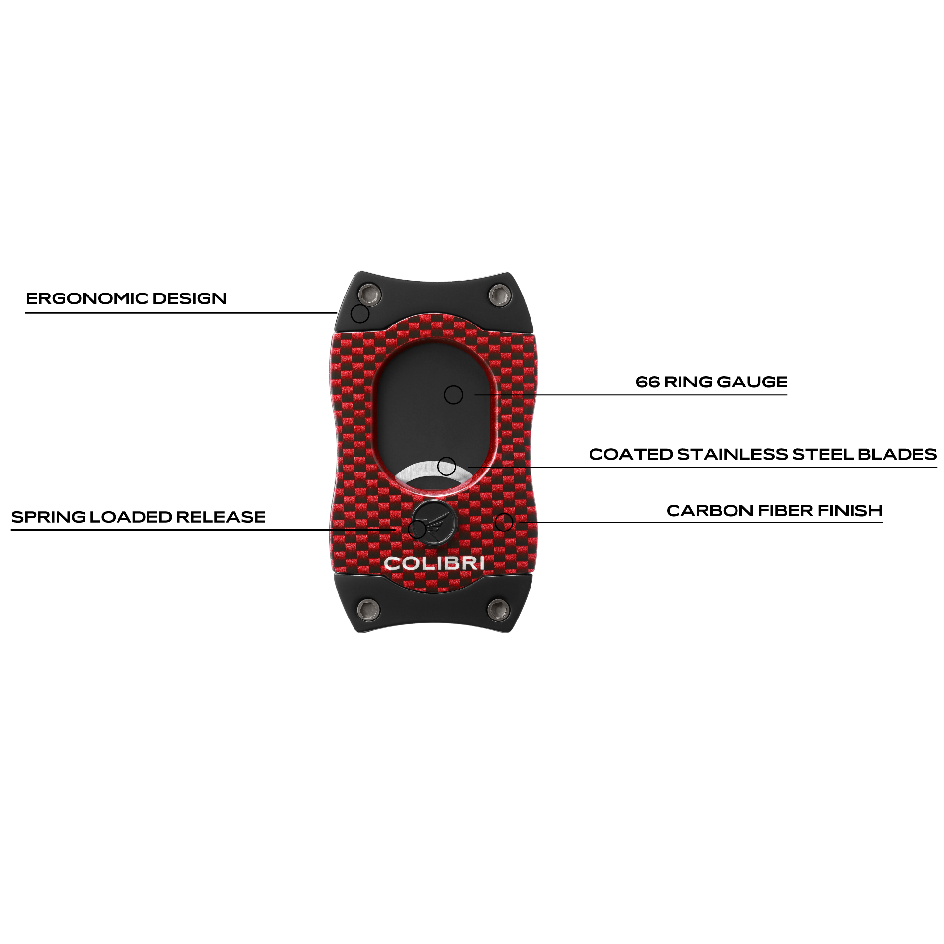 colibri-s-cut-zigarrenschneider-carbon-rot-66er-ring image 6