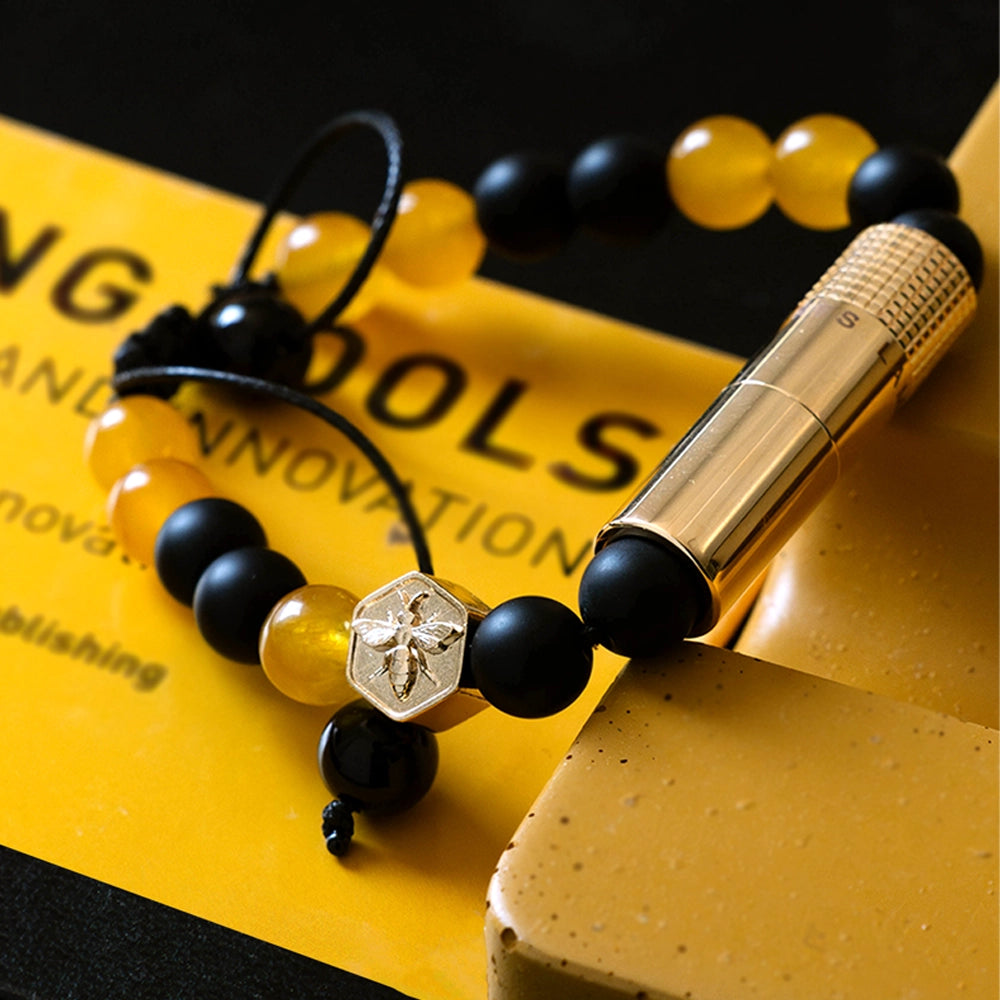 les-fines-lames-punch-bracelet-zigarren-punch-armband-napoleon-bee-onyx image 2
