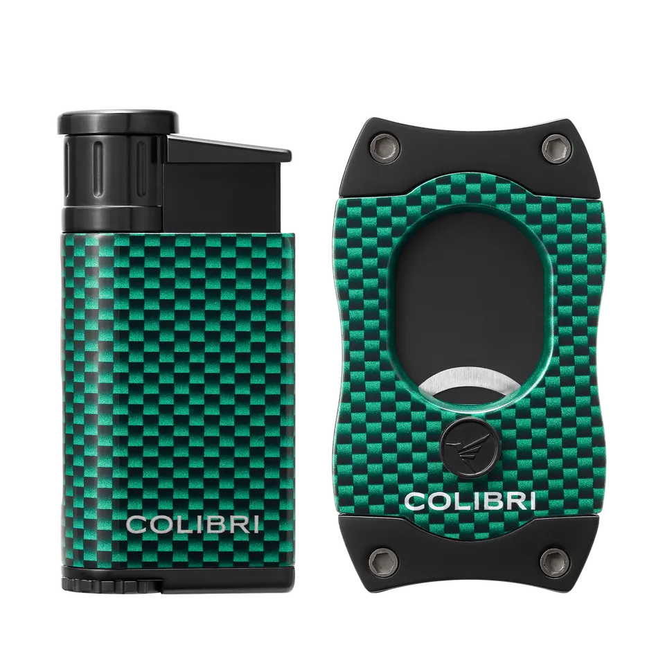 colibri-evo-s-cut-set-zigarrenfeuerzeug-carbon-rot-single-jet image 1