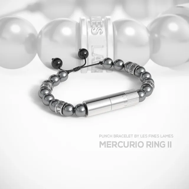 les-fines-lames-punch-bracelet-armband-mercurio-edelstahl image 1
