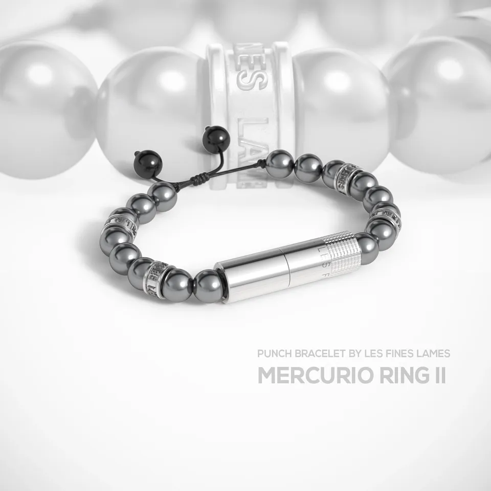 les-fines-lames-punch-bracelet-armband-mercurio-edelstahl image 1