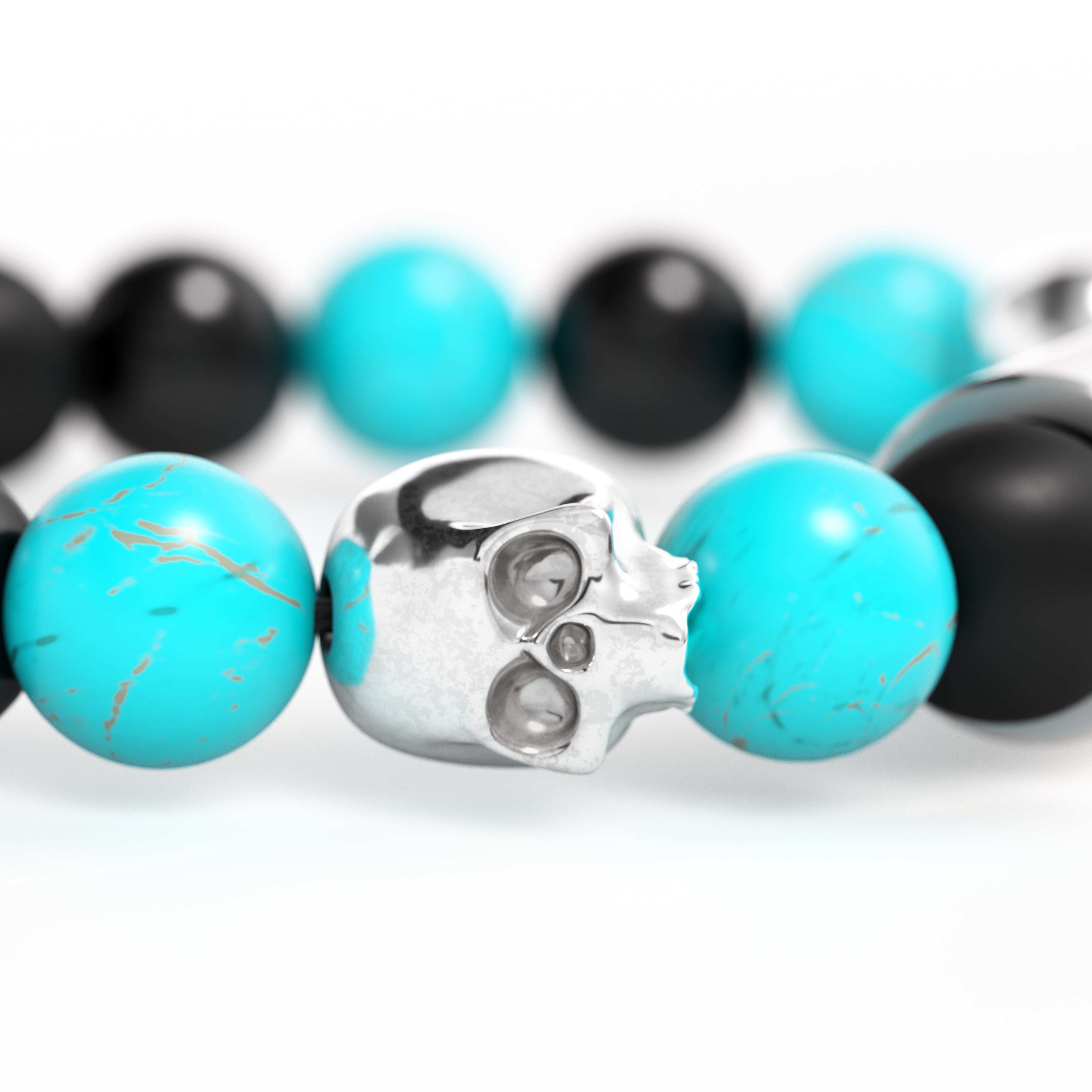 les-fines-lames-punch-bracelet-zigarren-punch-turquoise-skull image 3