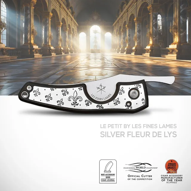 les-fines-lames-le-petit-silver-fleur-de-lys-zigarrenmesser image 1