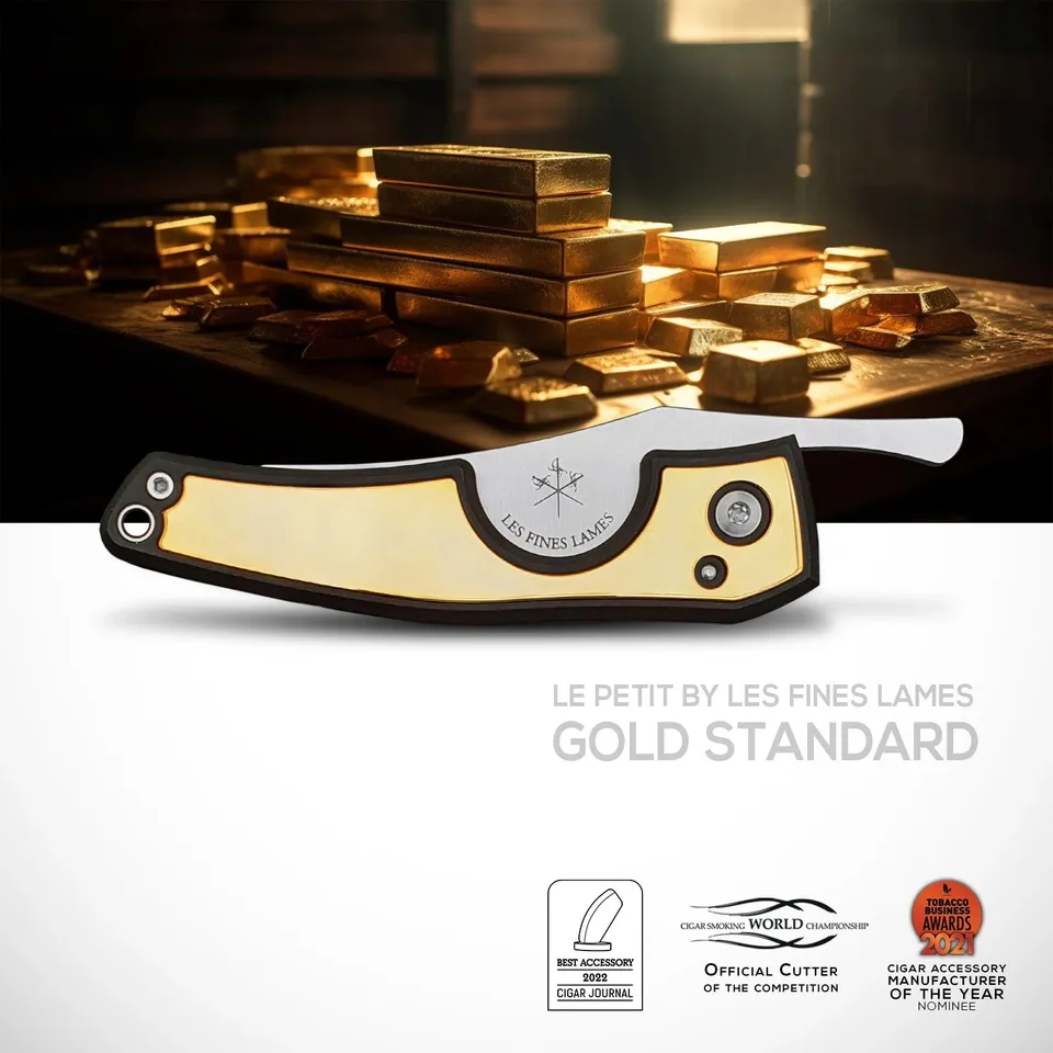 les-fines-lames-le-petit-zigarrencutter-gold-standard-schwarz-gold image 1