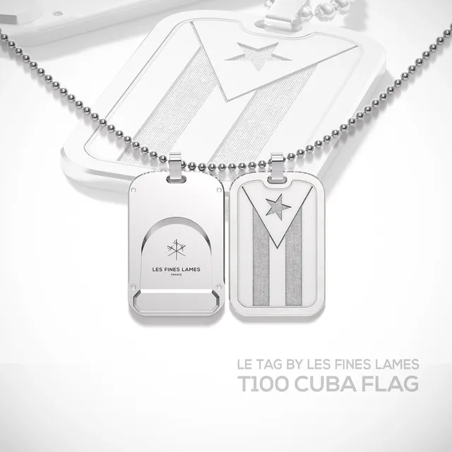 les-fines-lames-le-tag-t100-flag-cuba-silver-zigarrencutter image 1