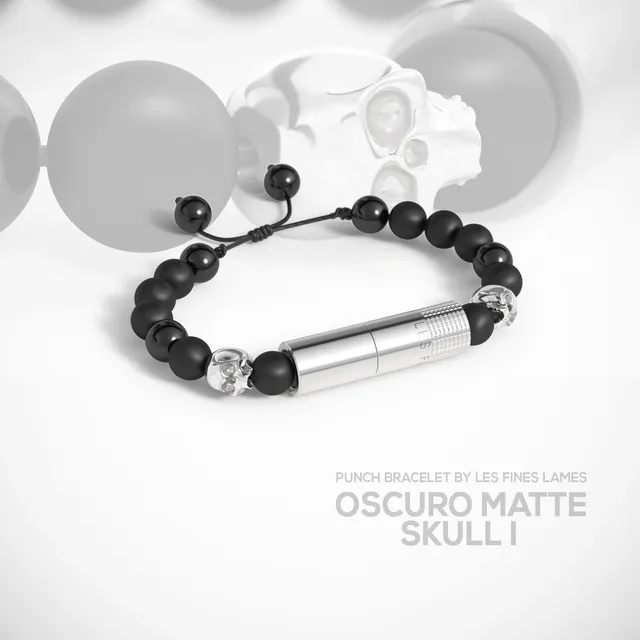 les-fines-lames-punch-bracelet-oscuro-matte-skull-i-zigarrenbohrer image 1