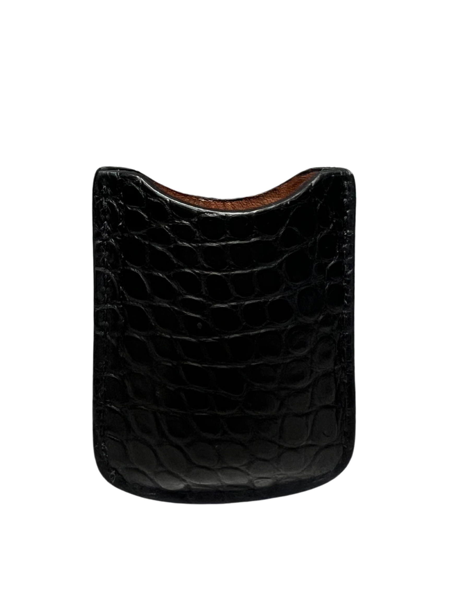 xikar-xi-lederetui-f-r-feuerzeug-cutter-alligator-schwarz-leder image 1