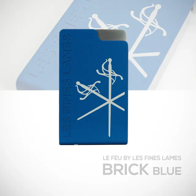 les-fines-lames-le-feu-brick-zigarrenfeuerzeug-blau-torchflamme image 1