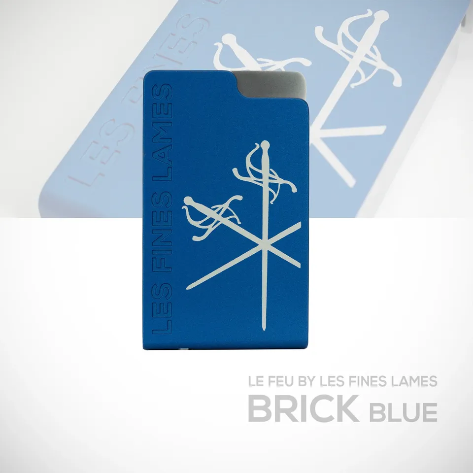 les-fines-lames-le-feu-brick-zigarrenfeuerzeug-blau-torchflamme image 1