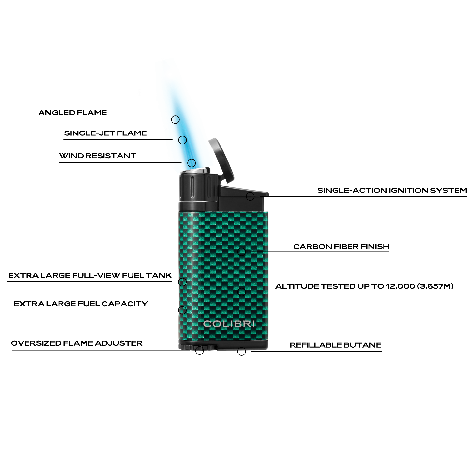 colibri-evo-feuerzeug-carbon-schwarz-jetflame image 8