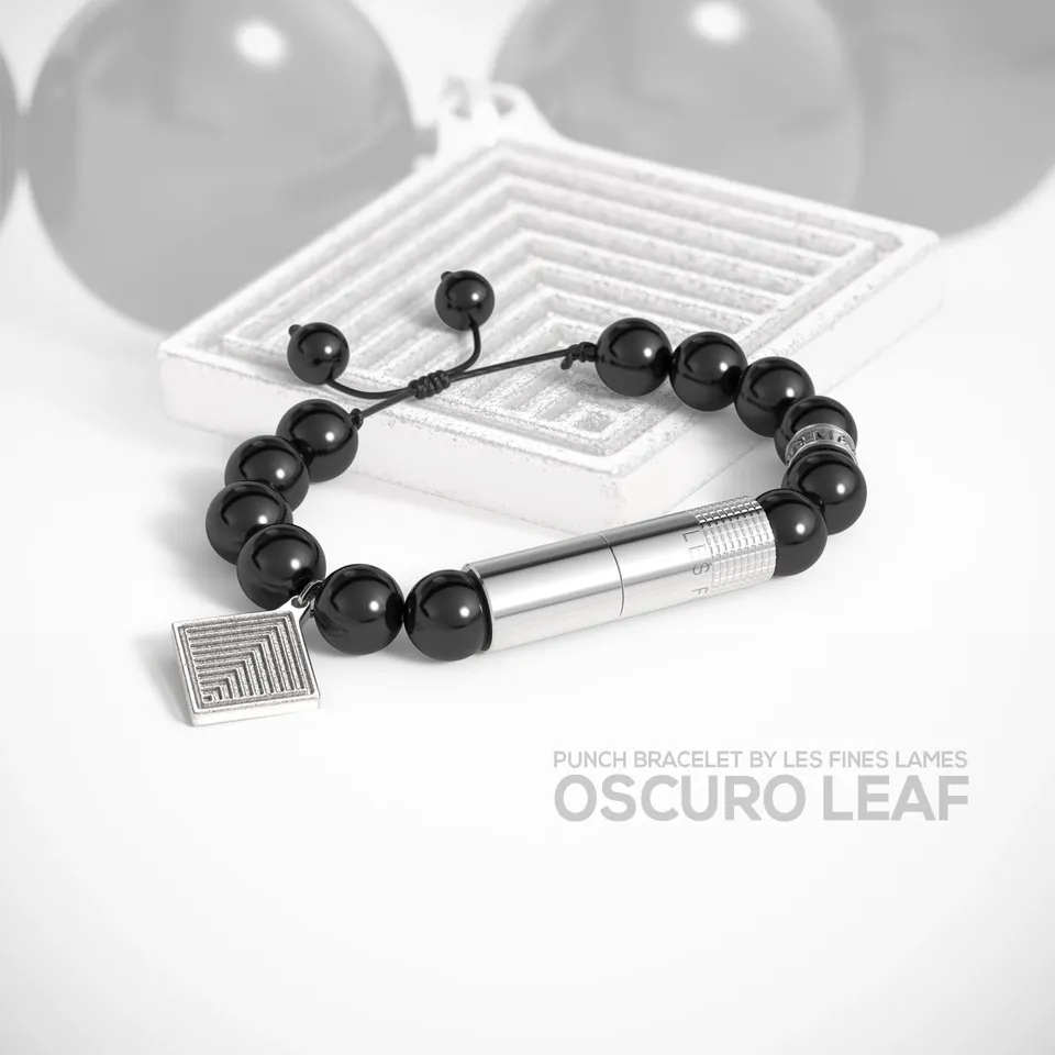 les-fines-lames-punch-bracelet-armband-oscuro-leaf image 1