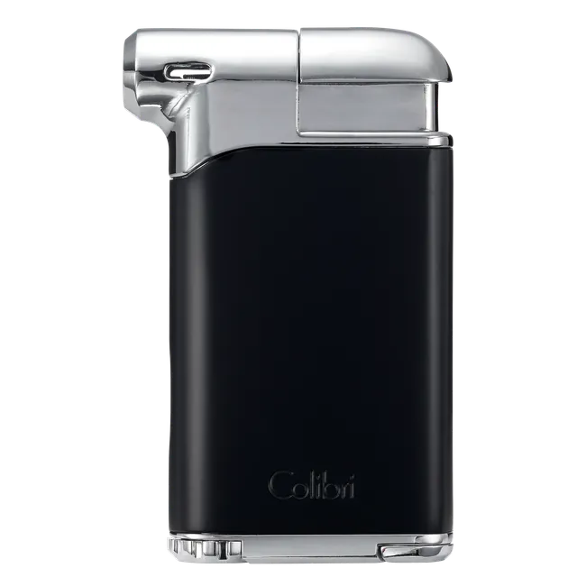 colibri-pacific-air-zigarrenfeuerzeug-mattschwarz-chrom-softflamme image 1