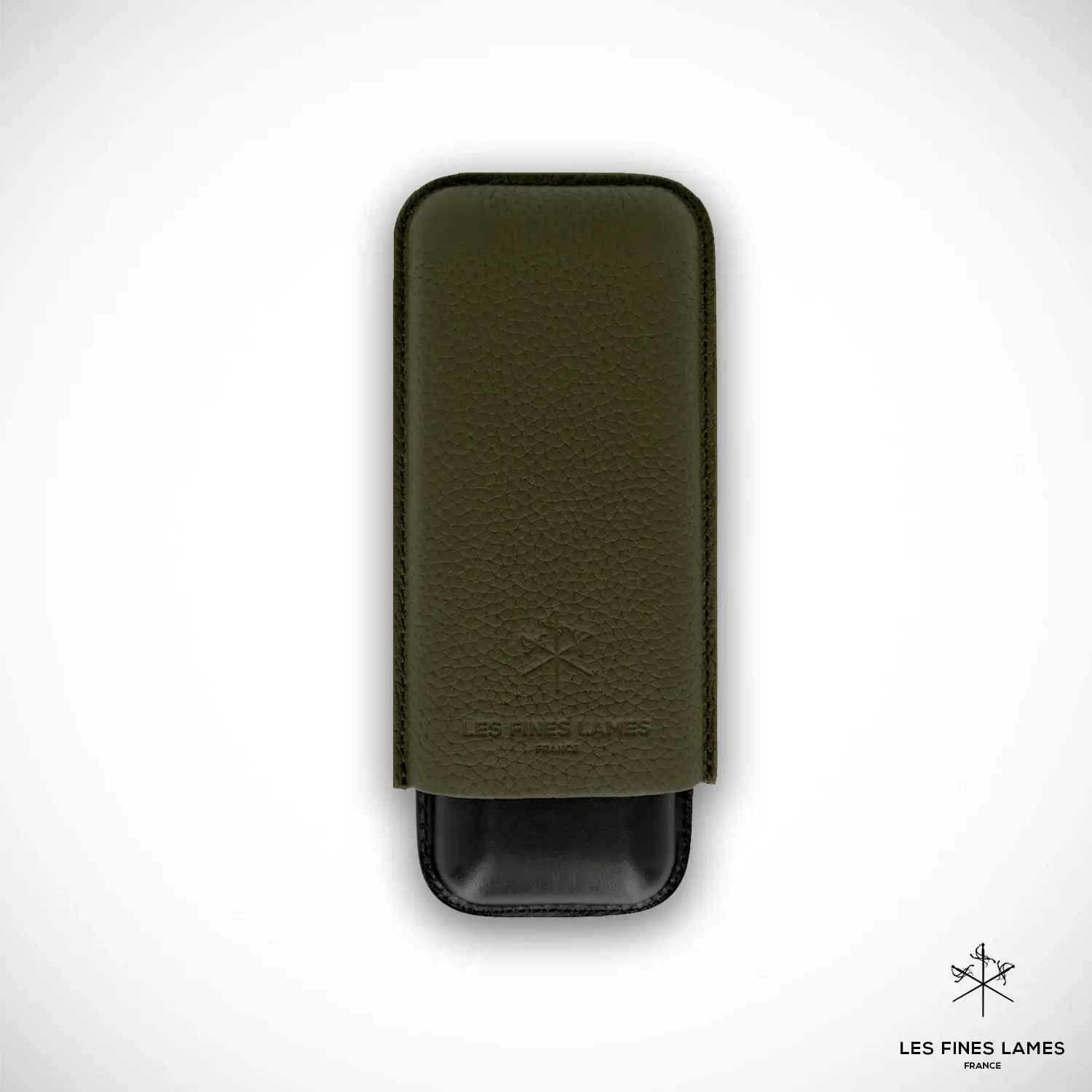 les-fines-lames-cigar-case-duo-zigarrenetui-gr-n-leder image 2