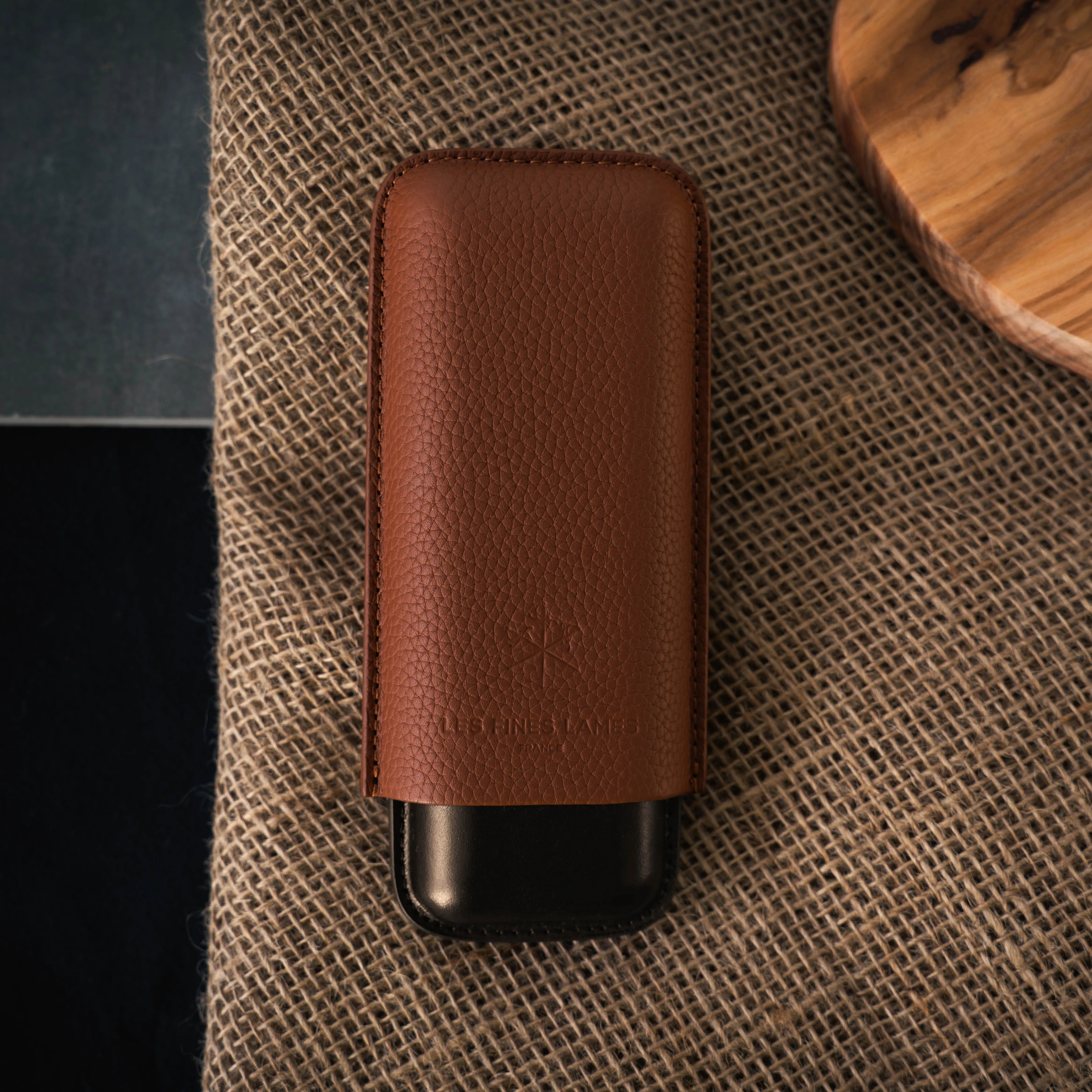 les-fines-lames-cigar-case-duo-zigarrenetui-braun-f-r-2-zigarren image 3