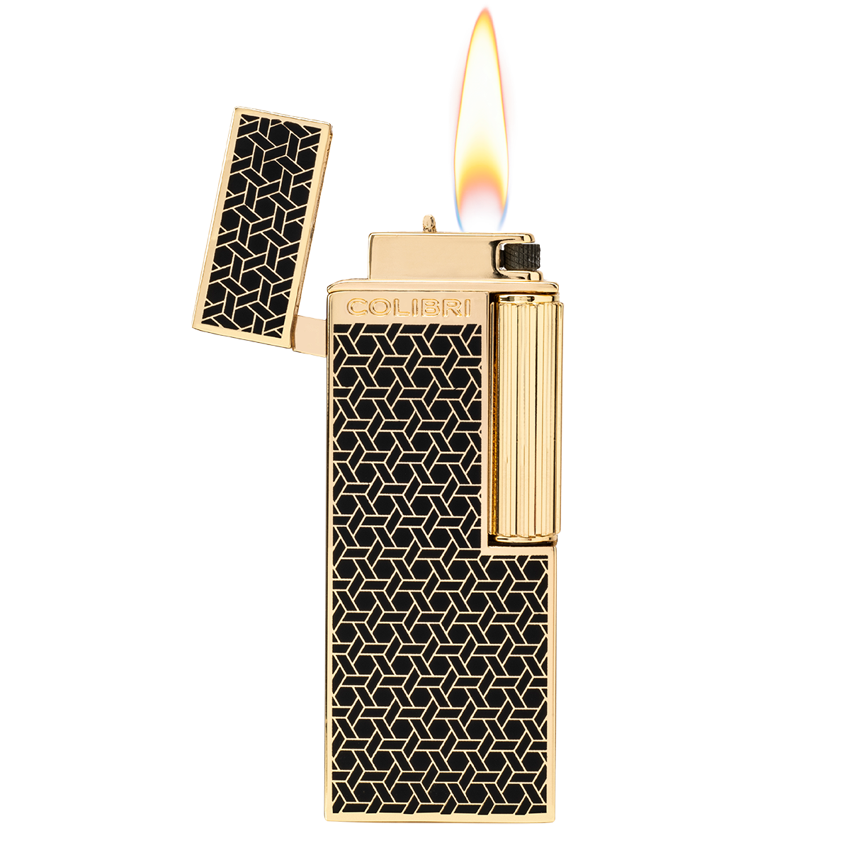 colibri-continental-feuerzeug-schwarz-chrom-softflamme image 2
