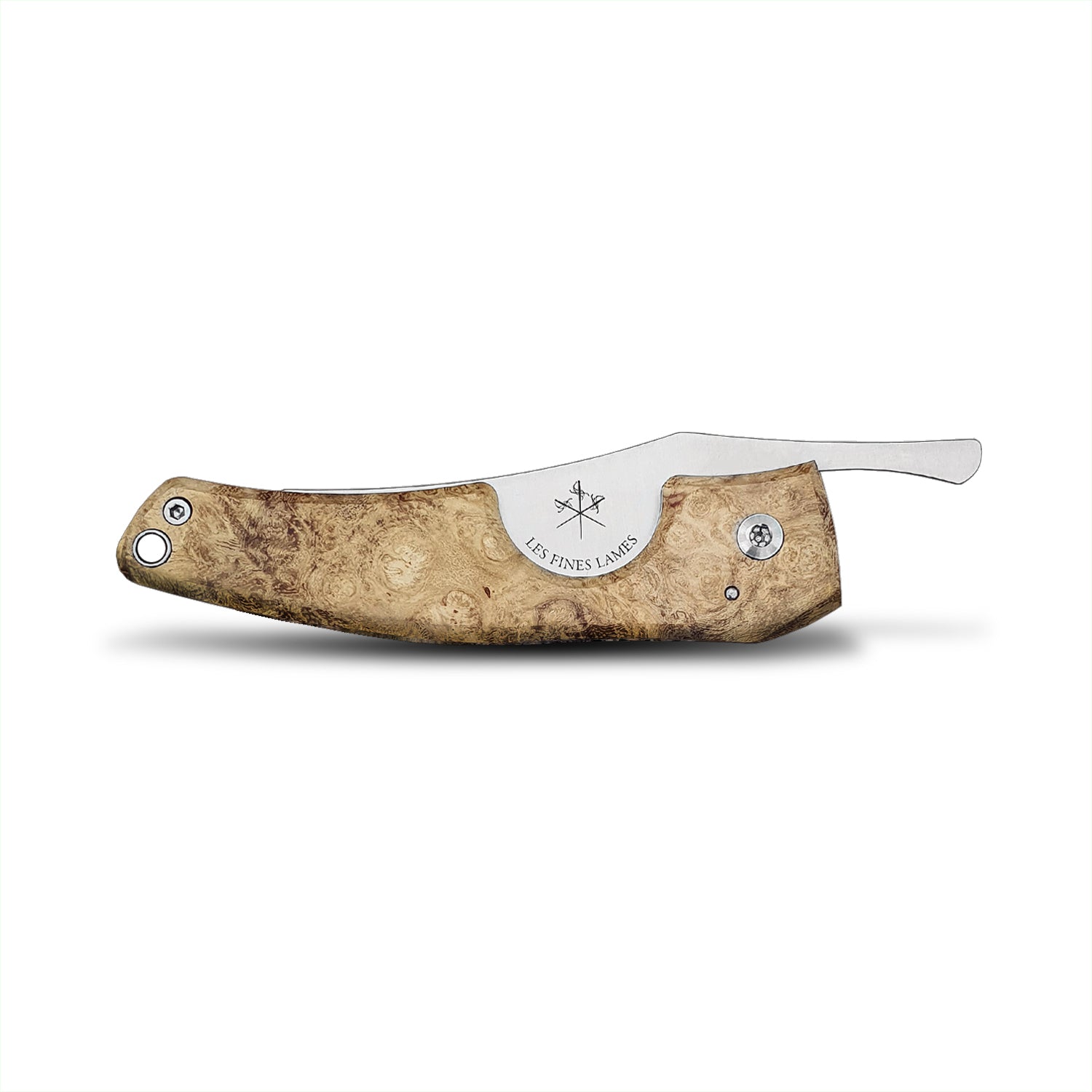 les-fines-lames-le-petit-zigarrenmesser-acacia-burl-holzgriff image 2