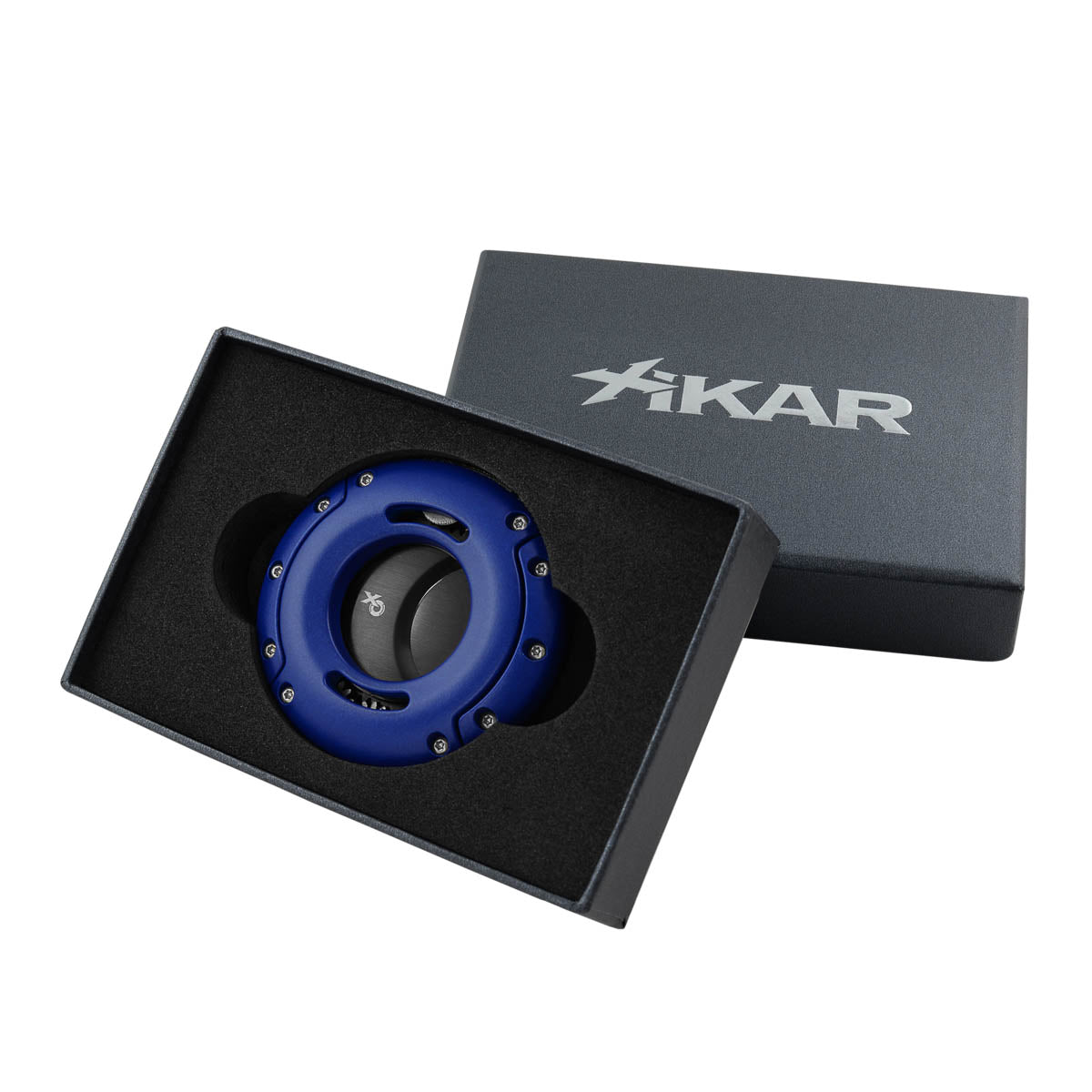 xikar-xo-colors-zigarrenschneider-rund-blau-black-blade-64er image 5