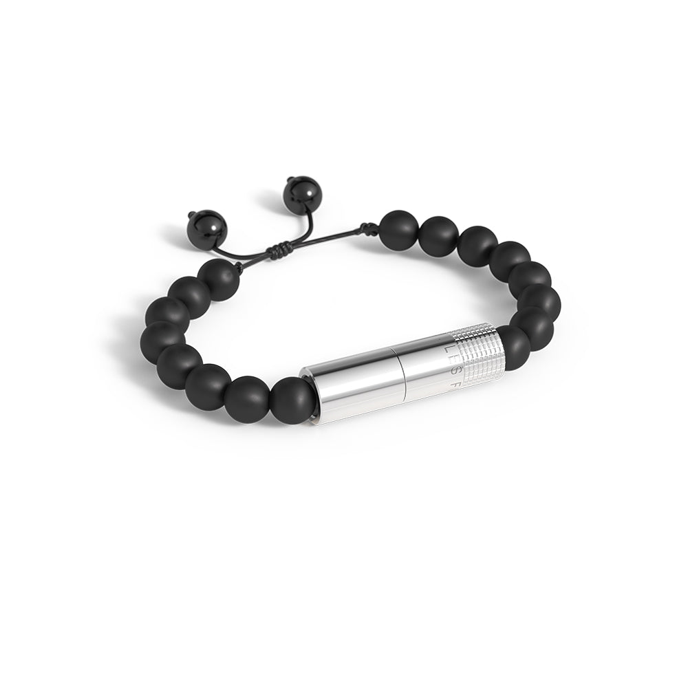 les-fines-lames-punch-bracelet-zigarrenbohrer-onyx-matt-elastic image 7