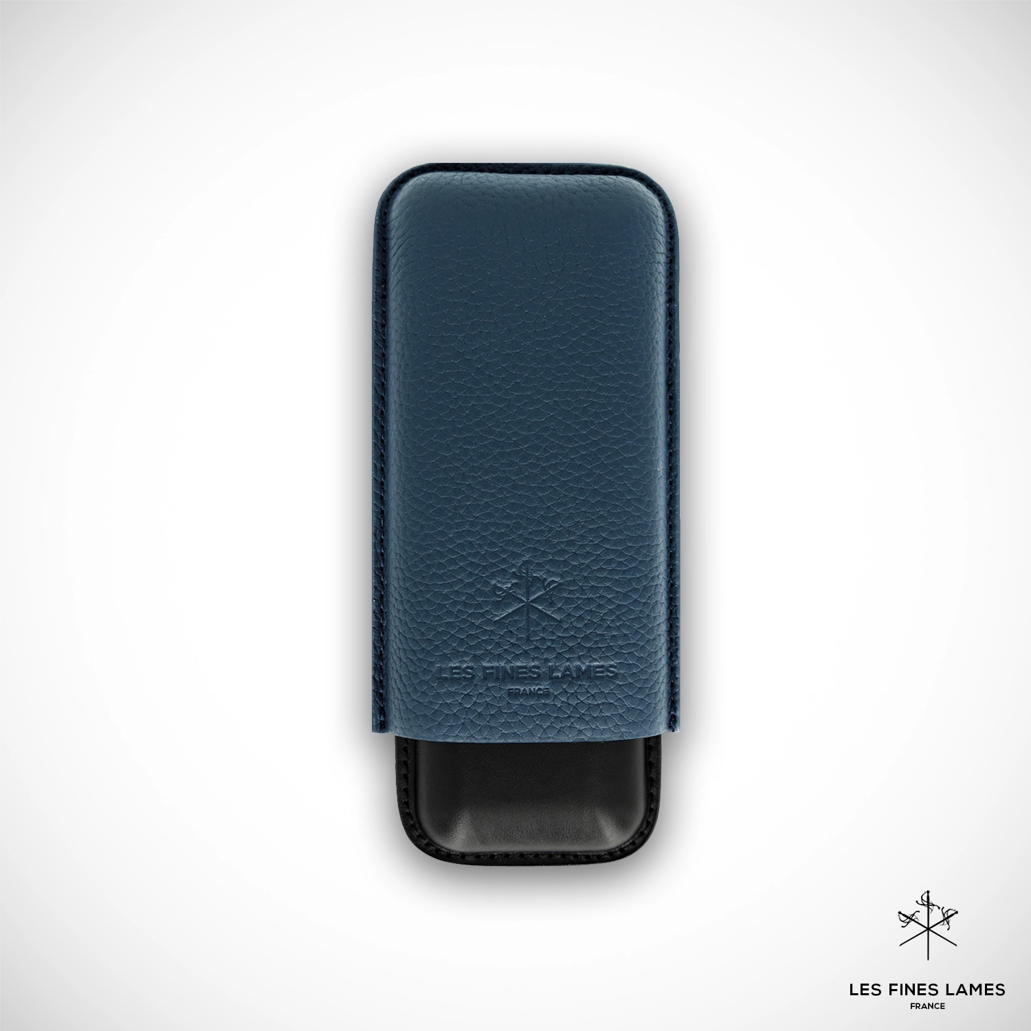 les-fines-lames-cigar-case-duo-zigarrenetui-leder-blau-2er image 2