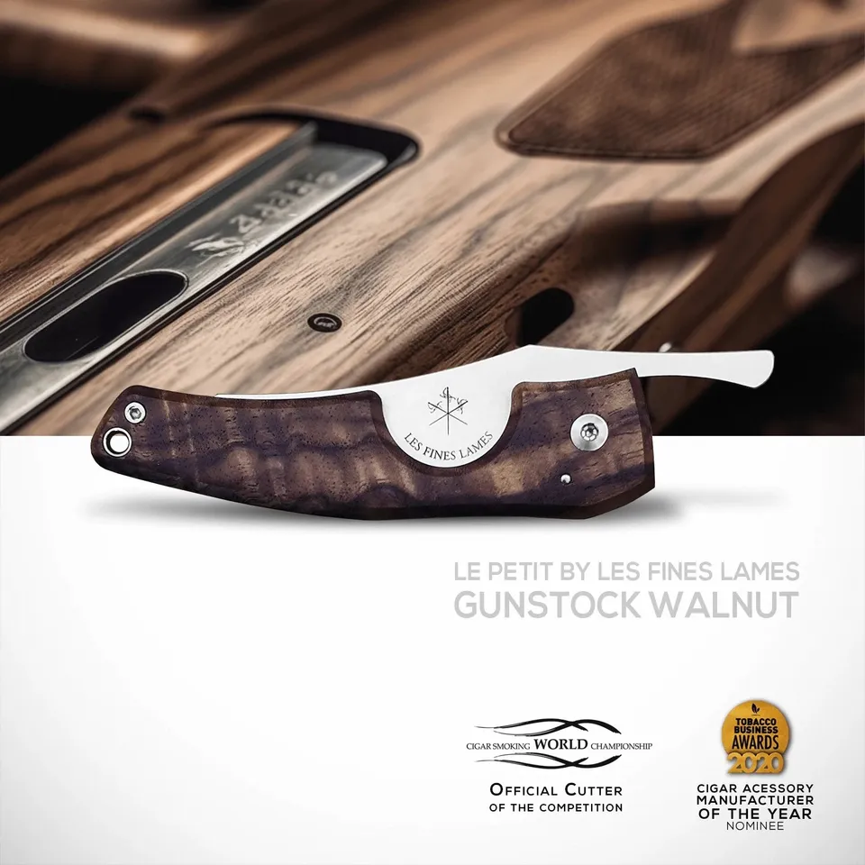 les-fines-lames-le-petit-zigarrenschneider-gunstock-walnut-burl-edelstahl image 1