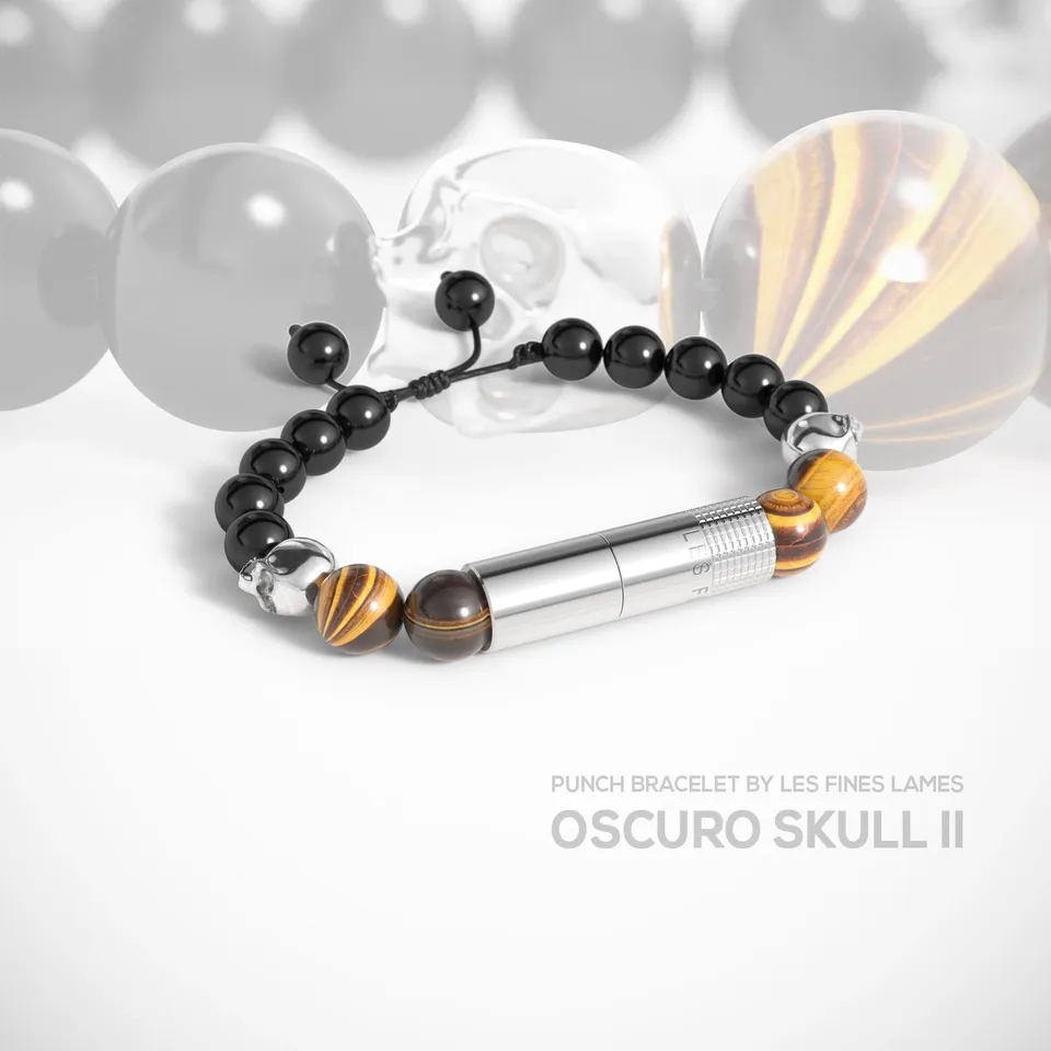 les-fines-lames-punch-bracelet-oscuro-skull-zigarrenschneider image 1