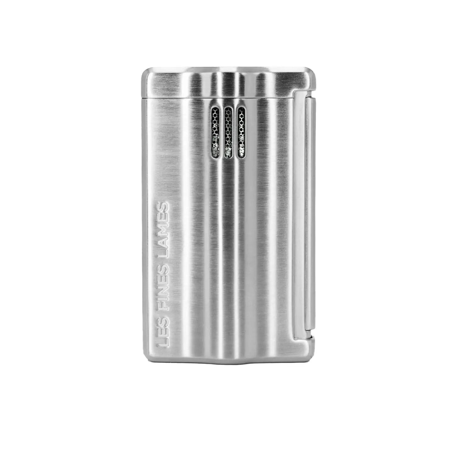 les-fines-lames-le-feu-rs-zigarrenfeuerzeug-brushed-chrome-flachflamme image 2
