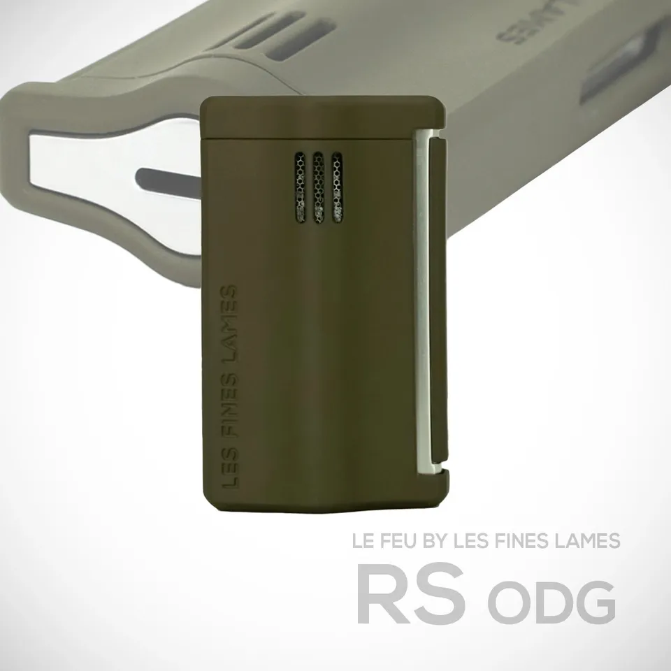 les-fines-lames-le-feu-rs-zigarrenfeuerzeug-od-green-flachflamme image 1