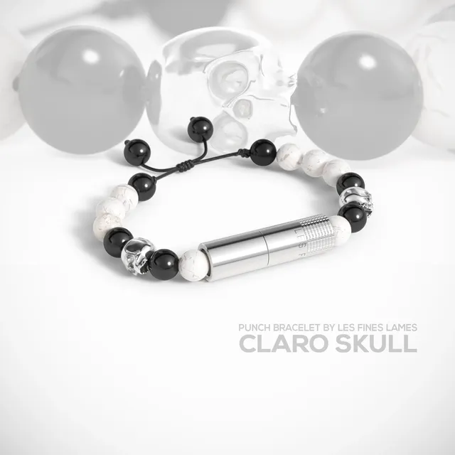 les-fines-lames-punch-bracelet-claro-skull-zigarrenpuncher-verstellbar image 1