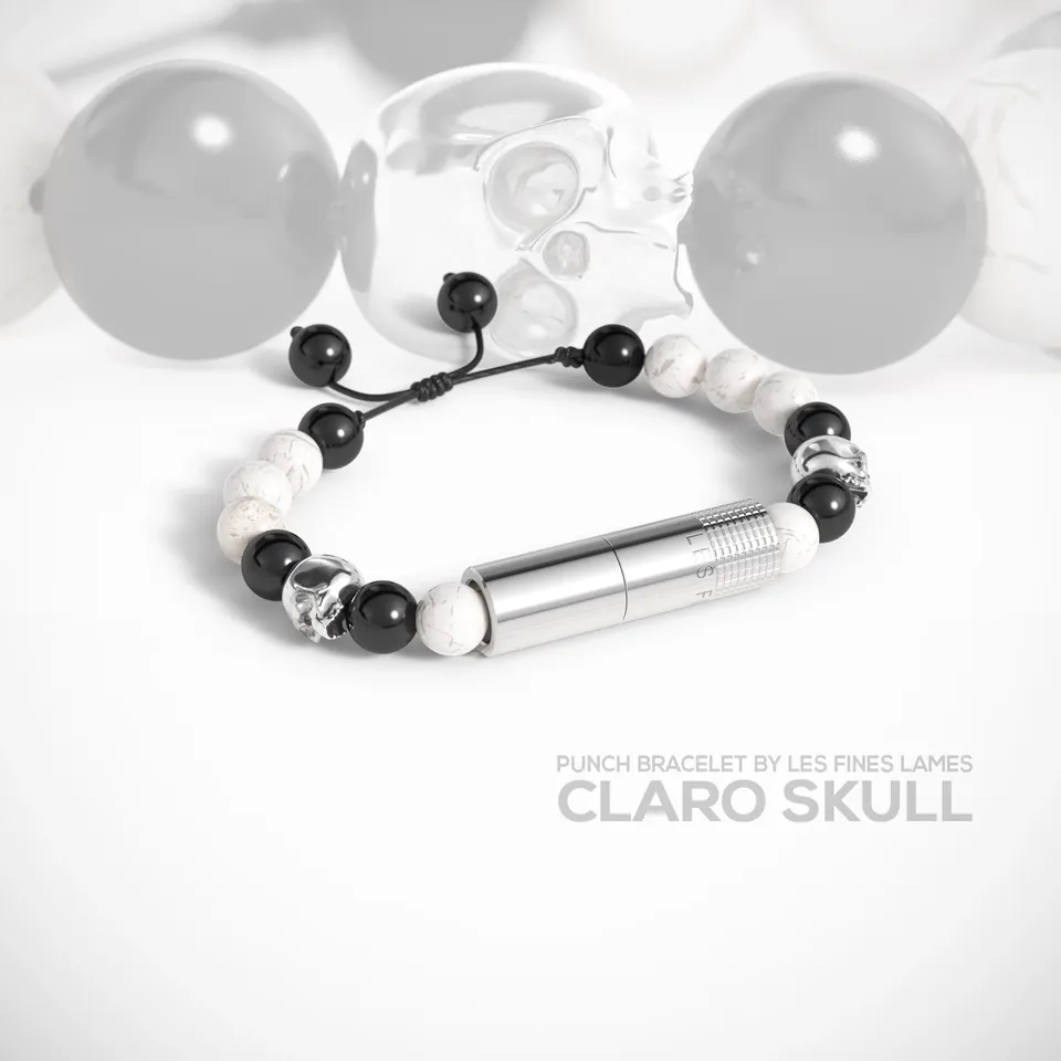 les-fines-lames-punch-bracelet-claro-skull-zigarrenpuncher-verstellbar image 1
