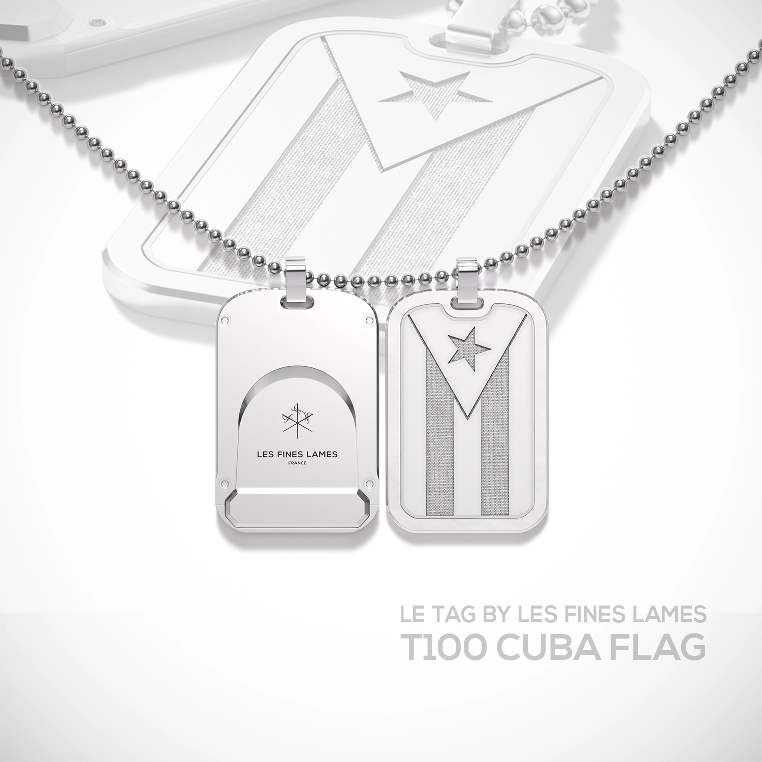 les-fines-lames-le-tag-t100-flag-cuba-silver-zigarrencutter image 1