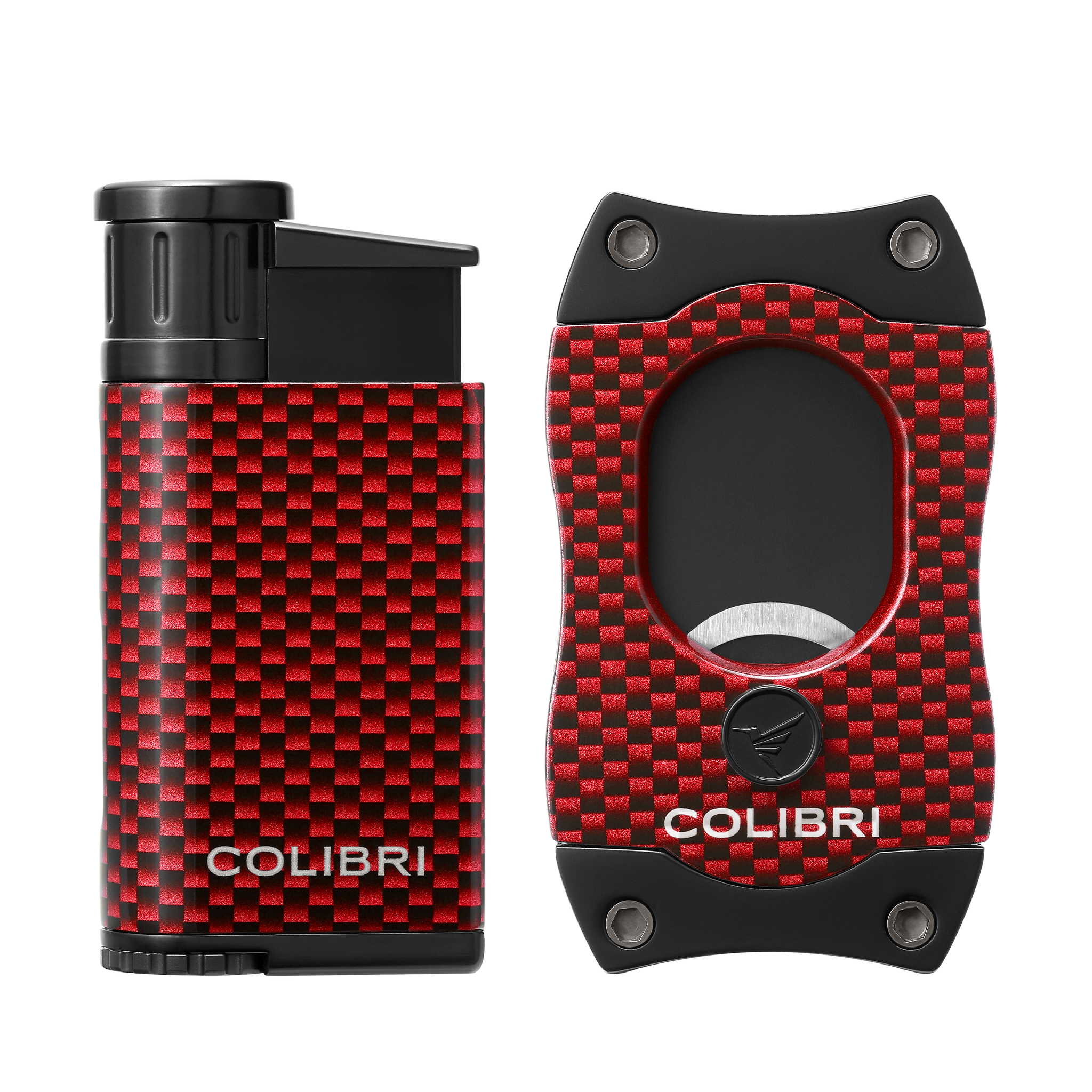 colibri-evo-s-cut-set-zigarrenfeuerzeug-carbon-rot-single-jet image 3