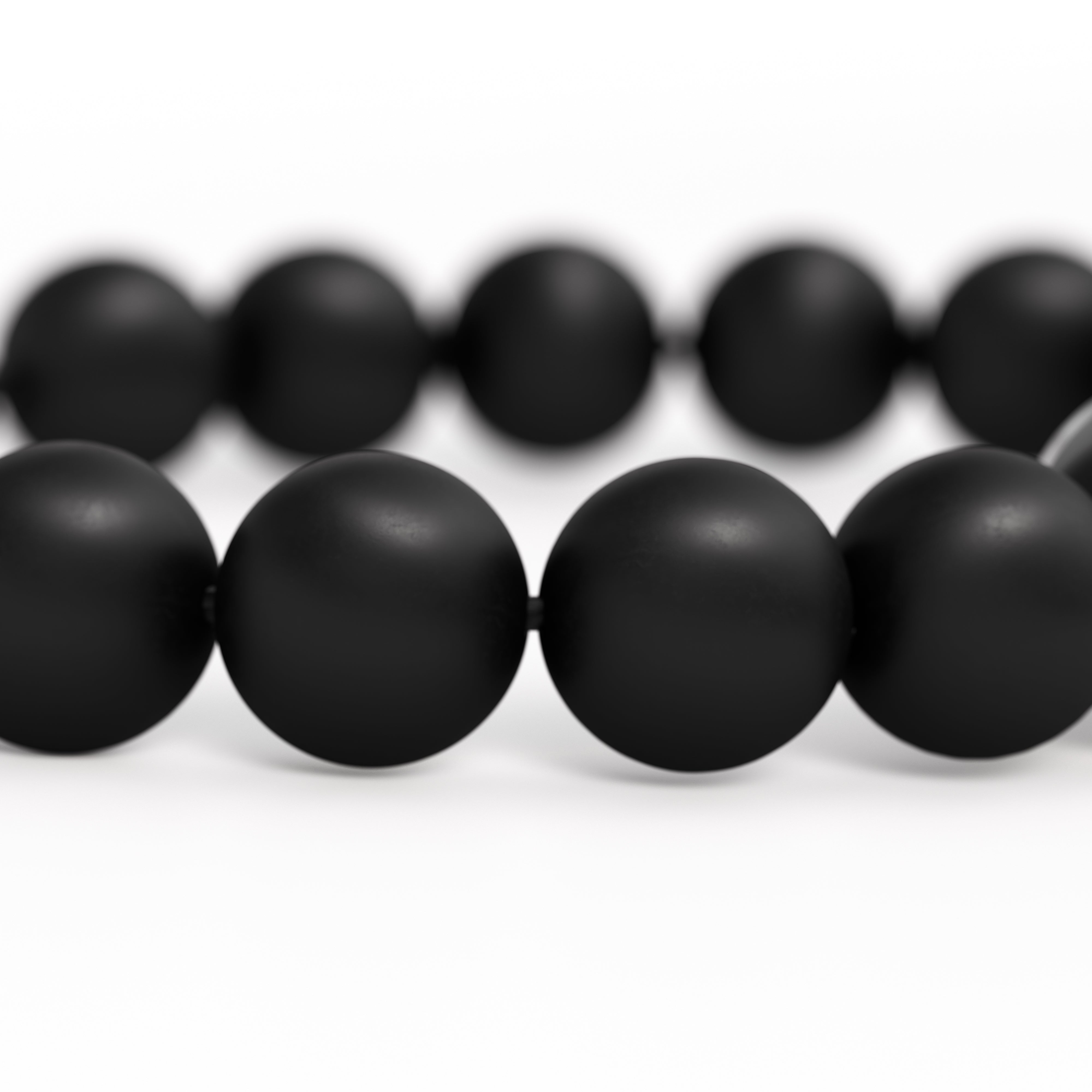 les-fines-lames-punch-bracelet-zigarrenbohrer-onyx-matt-elastic image 3